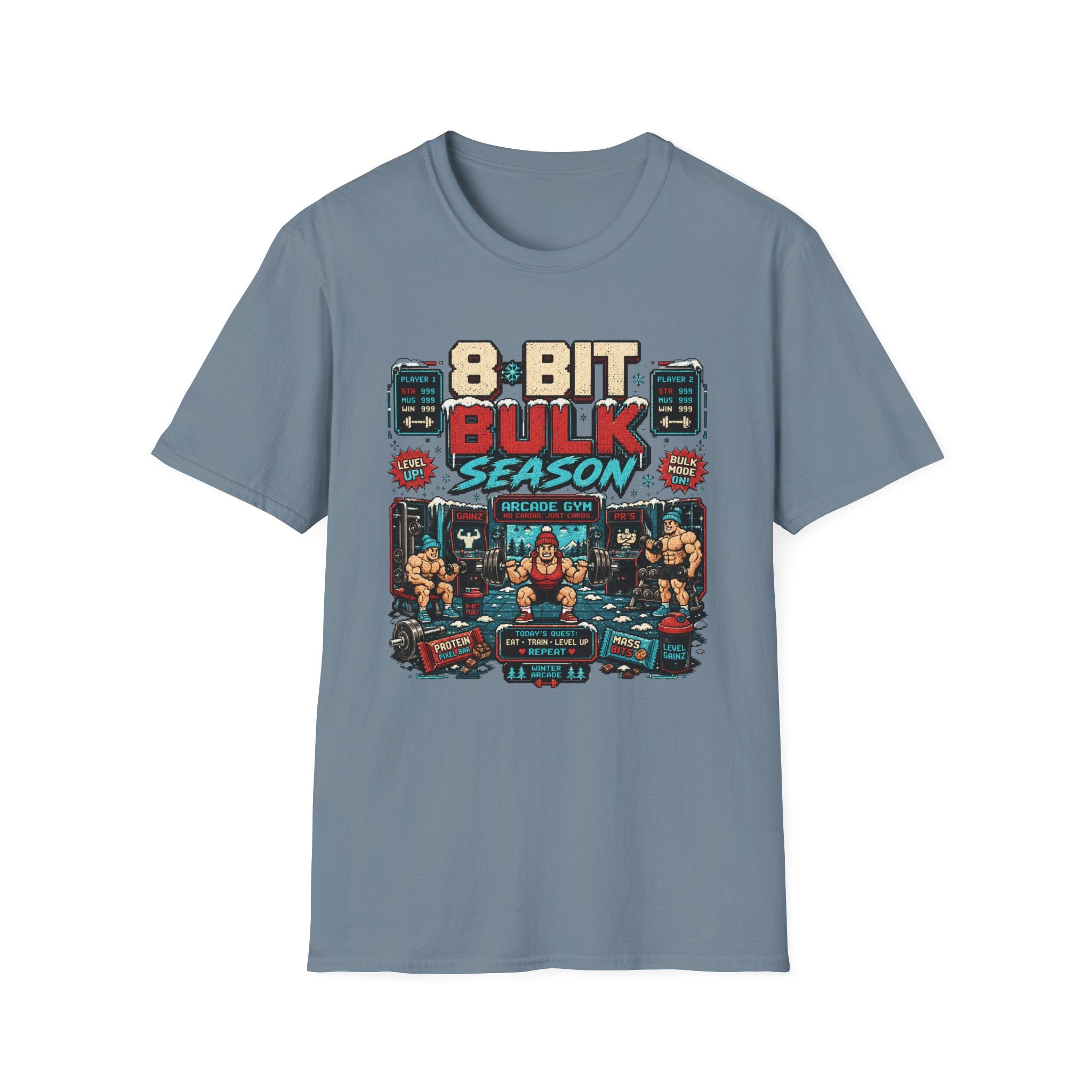 8-Bit Bulk Season T-Shirt - Retro Arcade Gym Gamer Tee