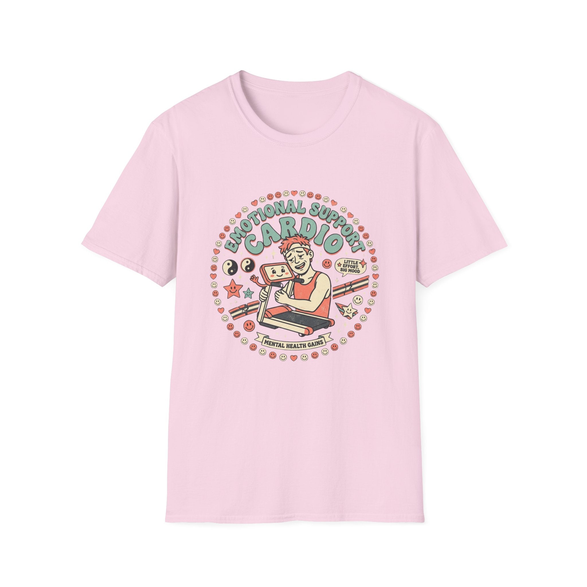 Emotional Support Cardio T-Shirt - Funny Gym Workout Tee