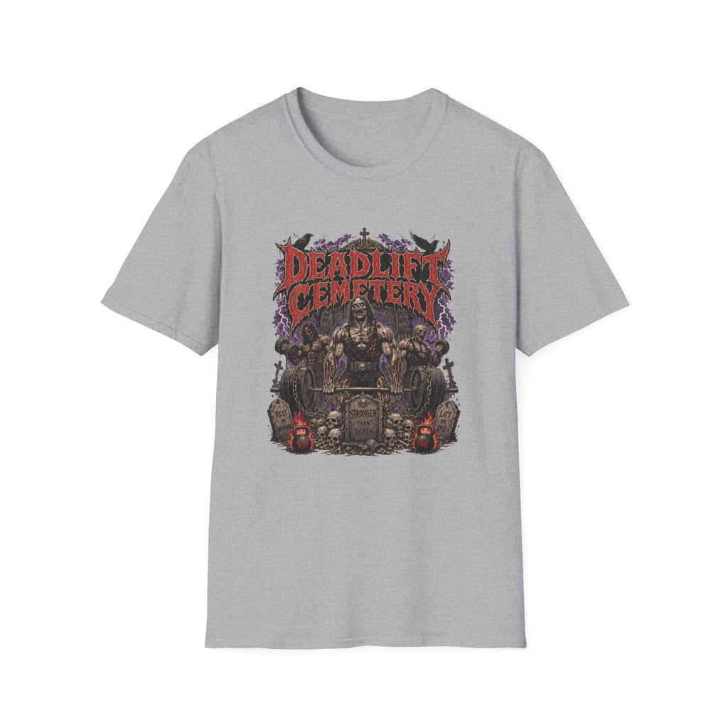 Deadlift Cemetery T-Shirt - Heavy Metal Gym Motivation Tee