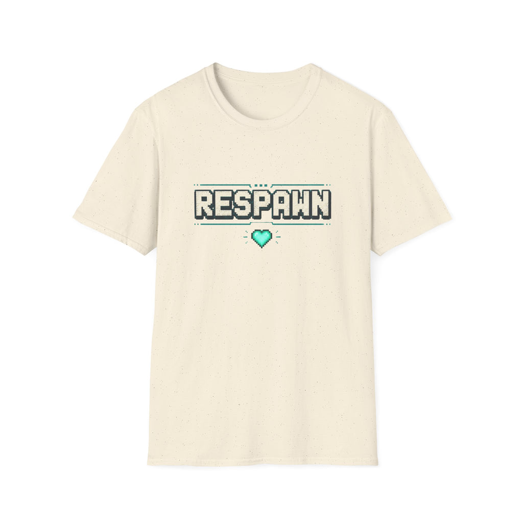 Respawn Gamer T-Shirt - Retro Pixel Heart Gaming Tee