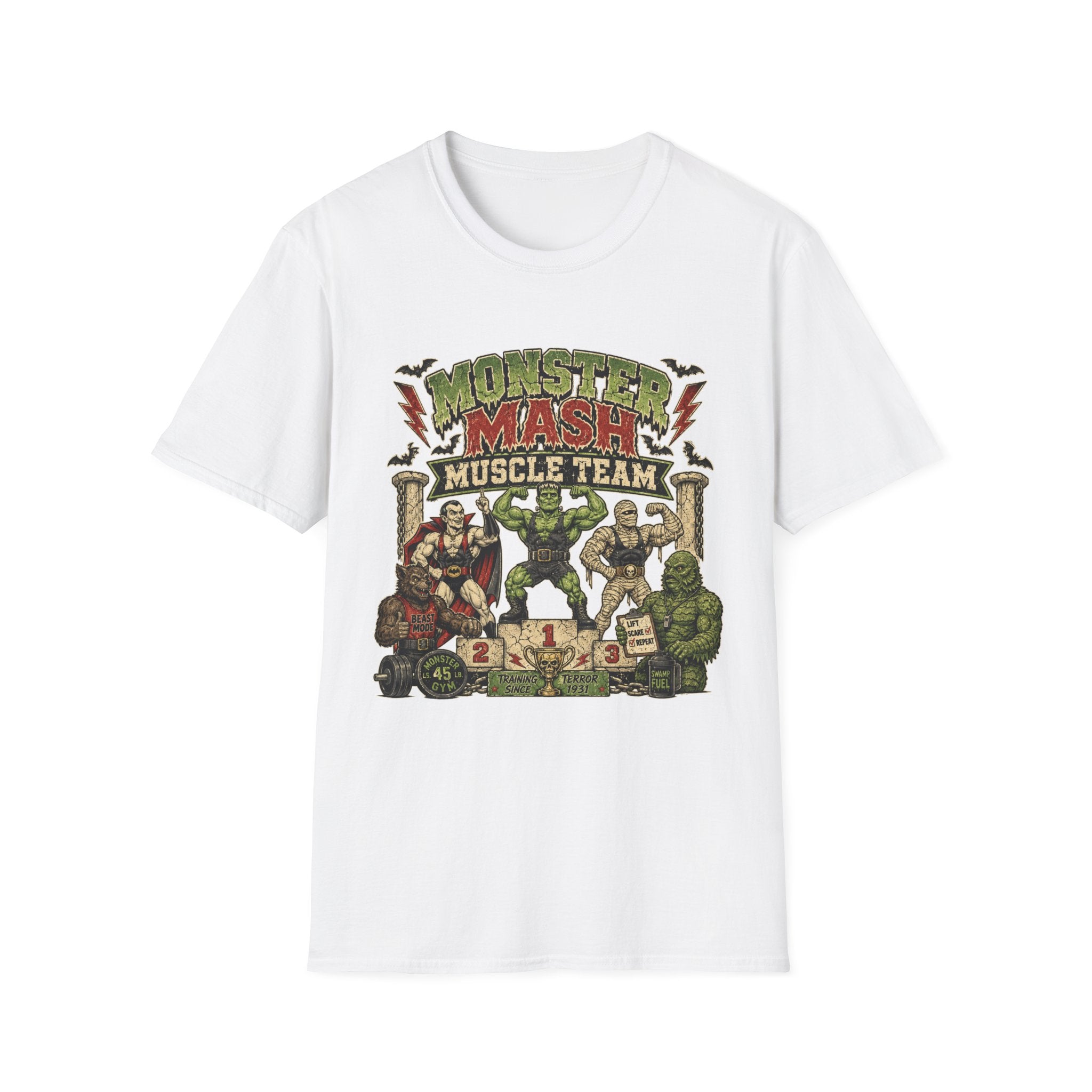 Monster Mash Muscle Team T-Shirt - Halloween Gym & Workout Tee