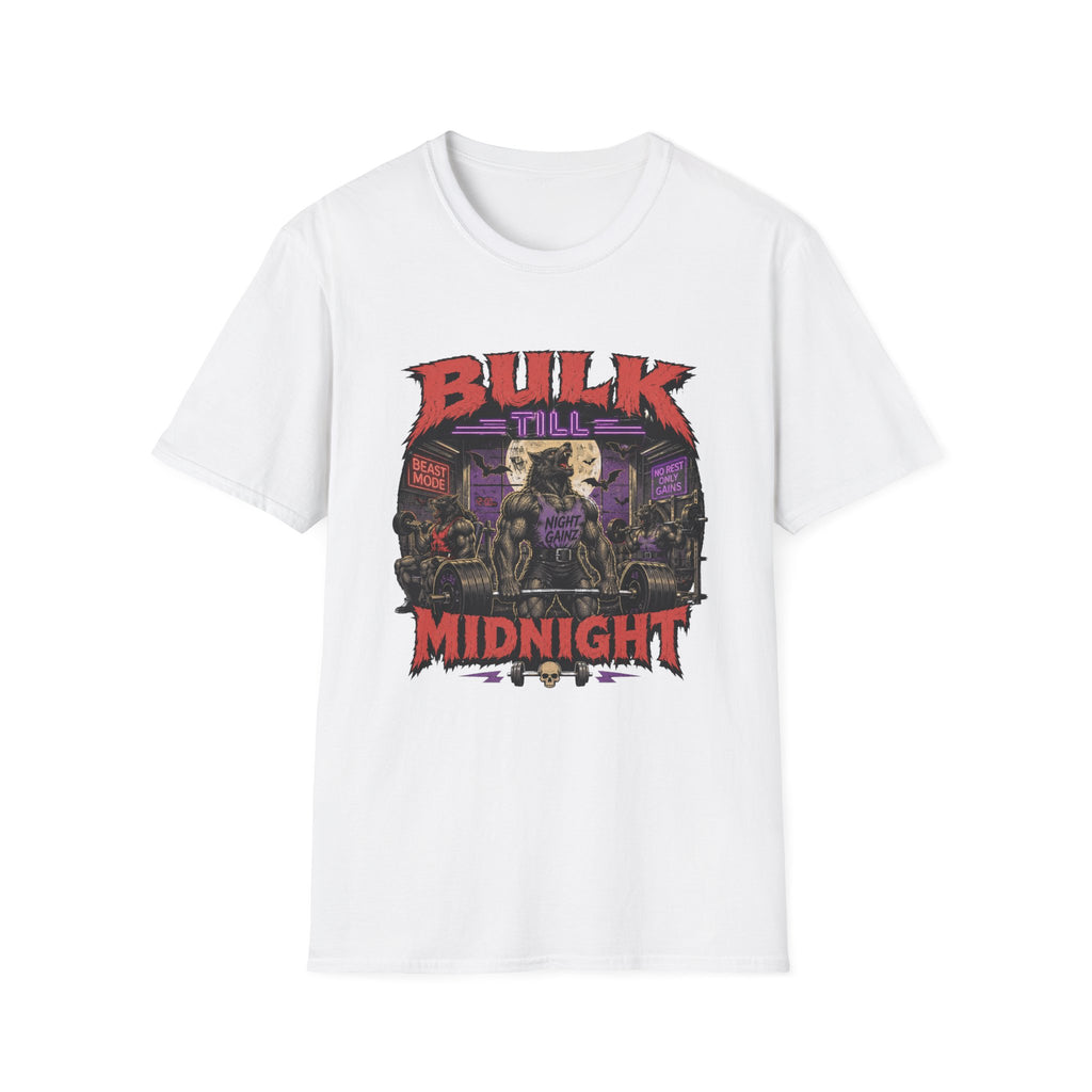 Bulk Till Midnight T-Shirt - Gym Beast Mode Workout Tee