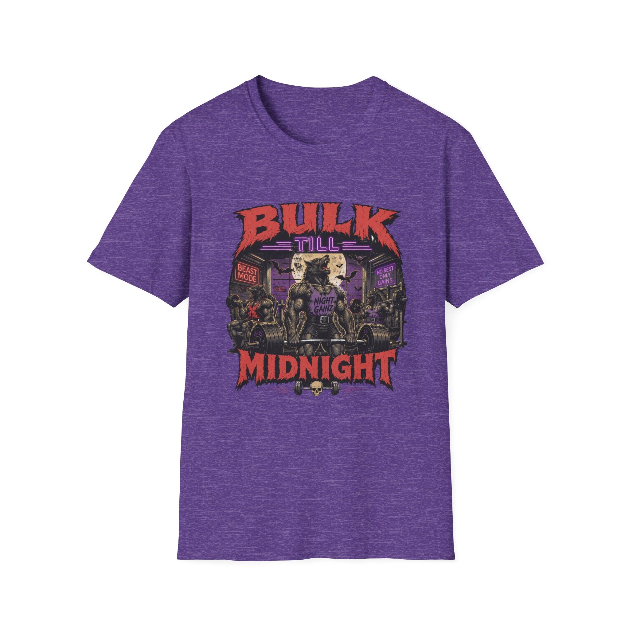 Bulk Till Midnight T-Shirt - Gym Beast Mode Workout Tee