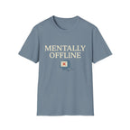 Mentally Offline T-Shirt - Funny Retro Computer Graphic Tee for Digital Detox & Relaxation