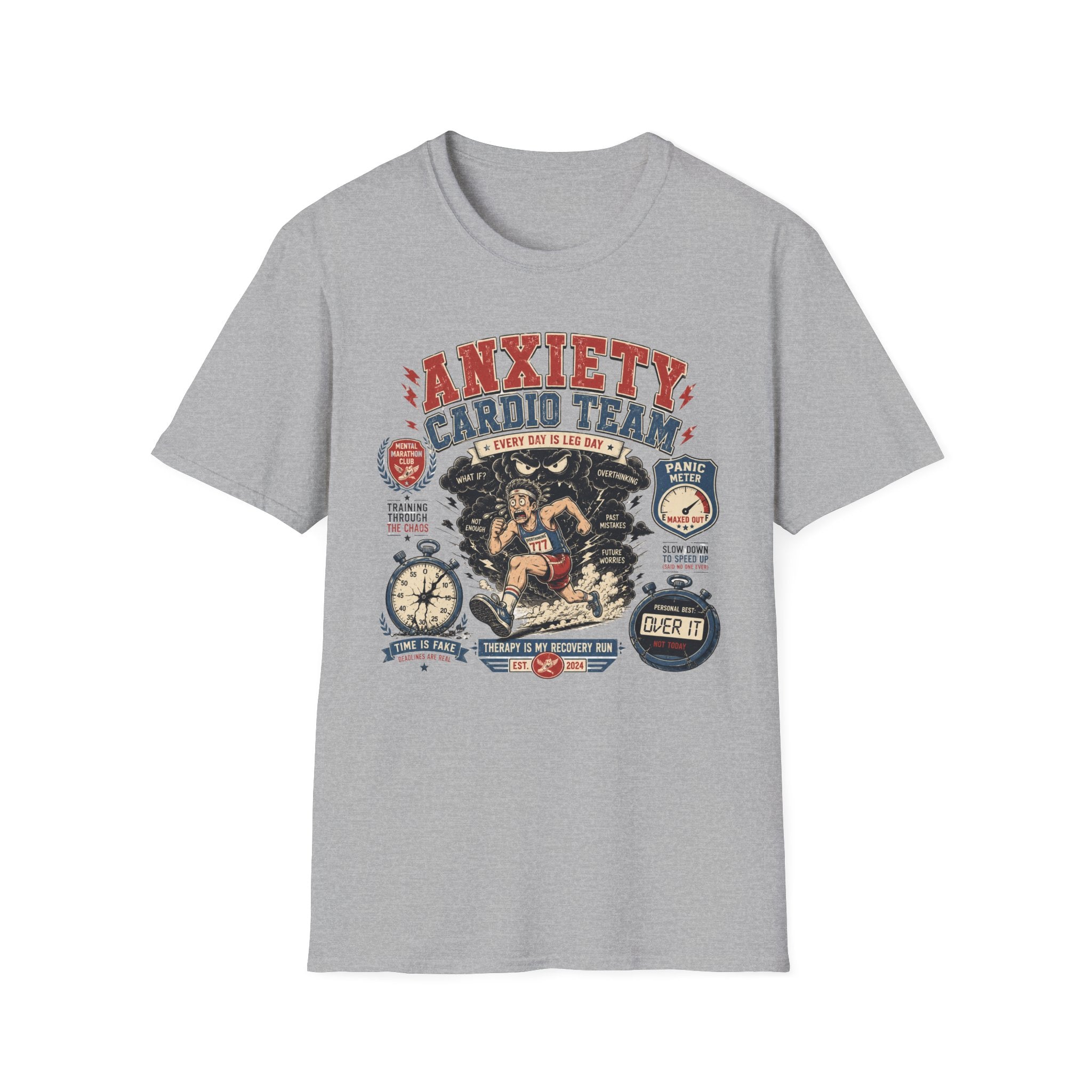 Anxiety Cardio Team Graphic T-Shirt