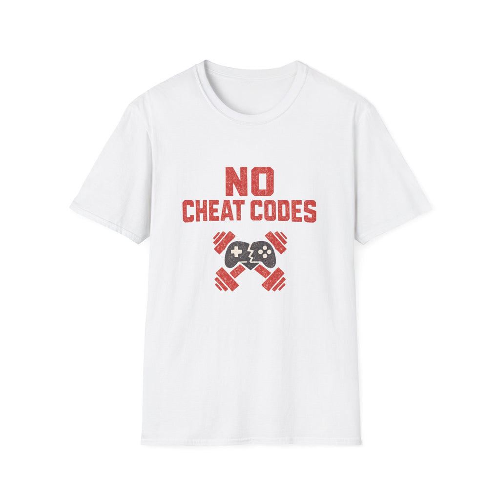 No Cheat Codes T-Shirt - Gamer & Fitness Mashup Tee