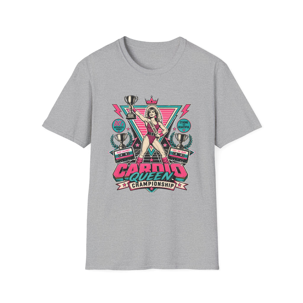 Cardio Queen T-Shirt - Women’s Fitness Champion Graphic Tee