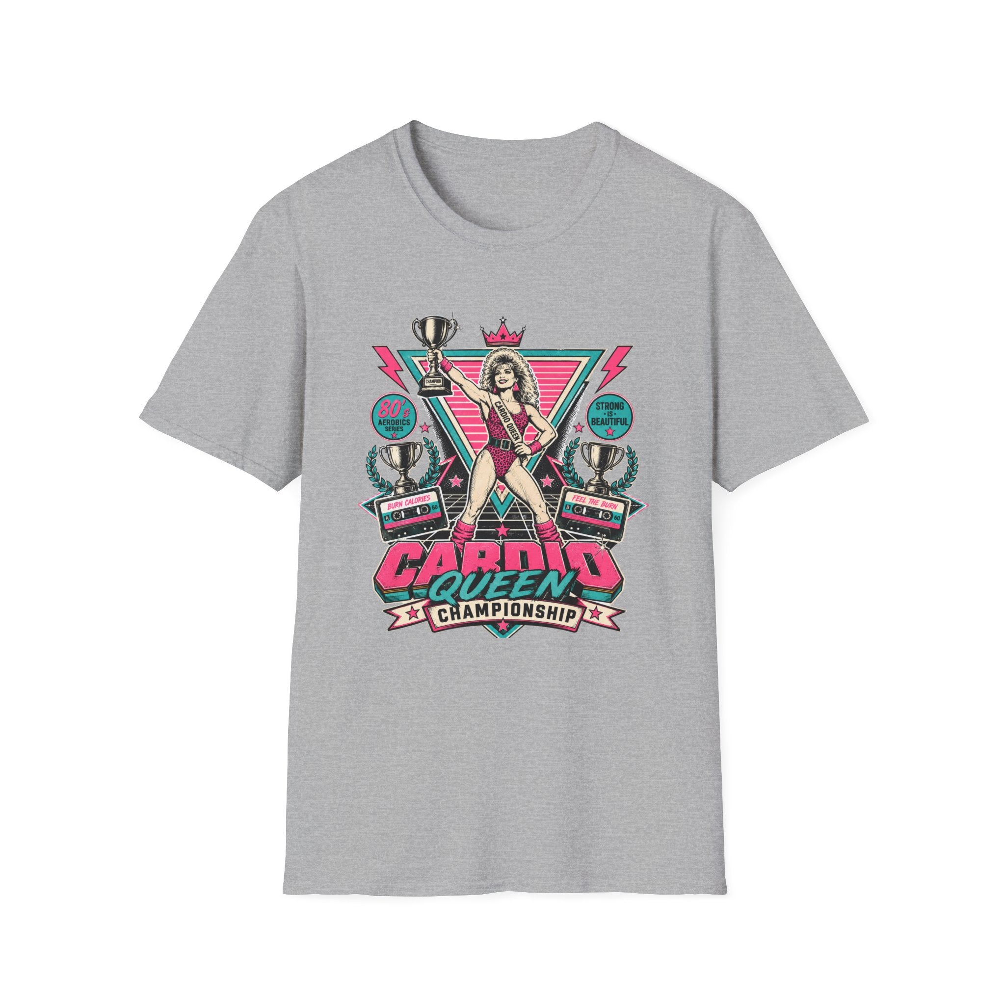 Cardio Queen T-Shirt - Women’s Fitness Champion Graphic Tee