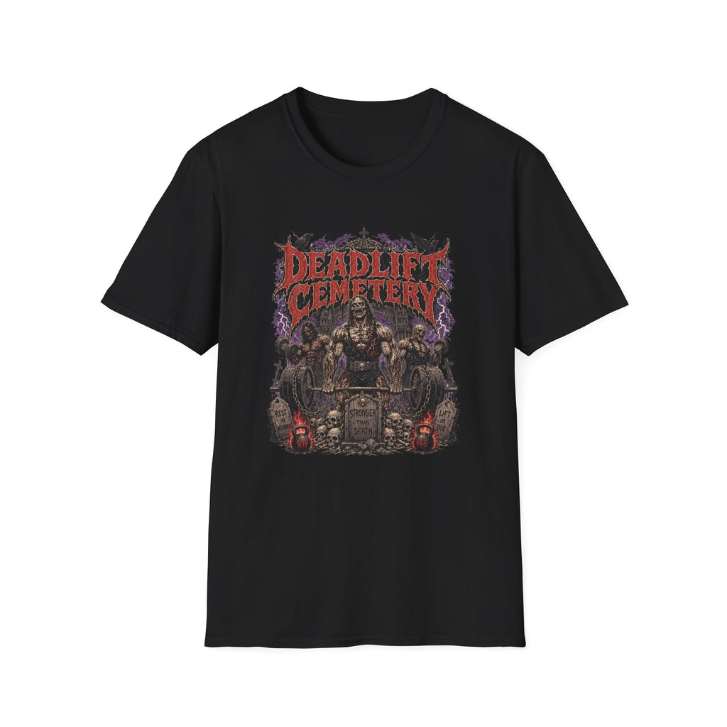 Deadlift Cemetery T-Shirt - Heavy Metal Gym Motivation Tee