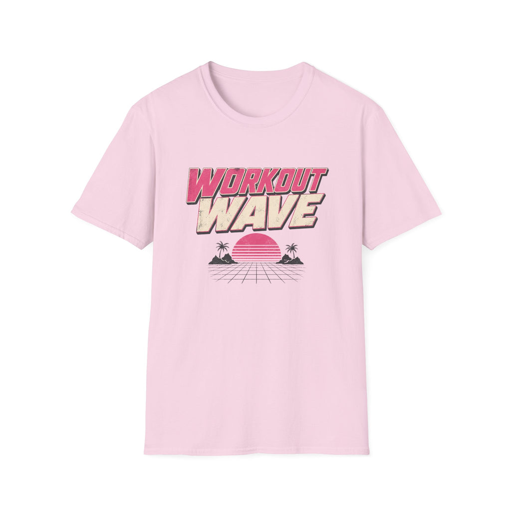 Workout Wave T-Shirt - Retro 80s Vaporwave Fitness Tee