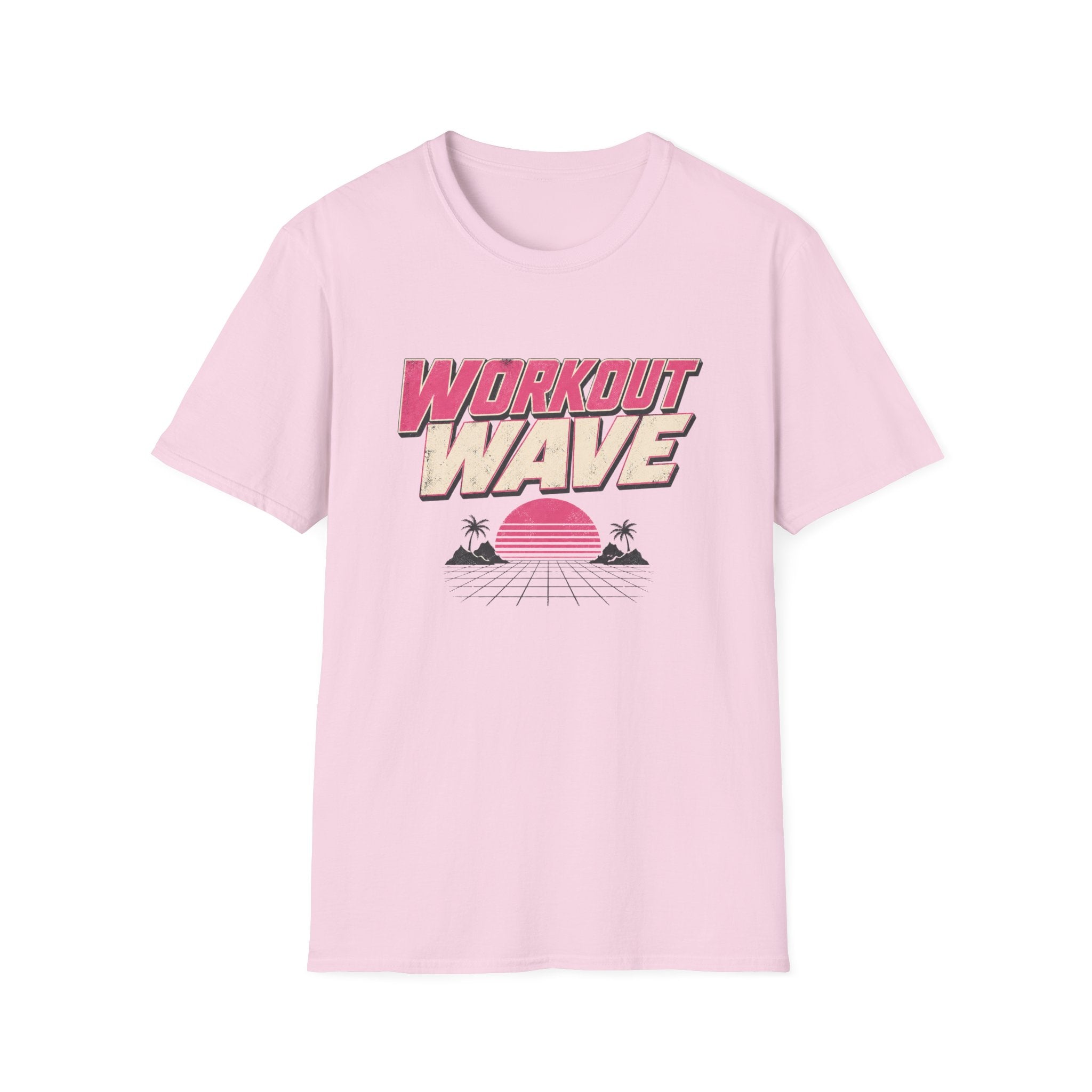 Workout Wave T-Shirt - Retro 80s Vaporwave Fitness Tee