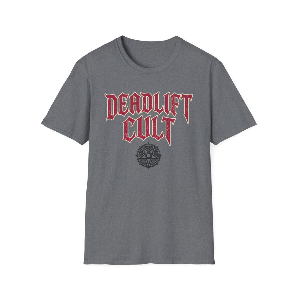 Deadlift Cult T-Shirt - Heavy Lifting Gym Tee with Gothic Logo