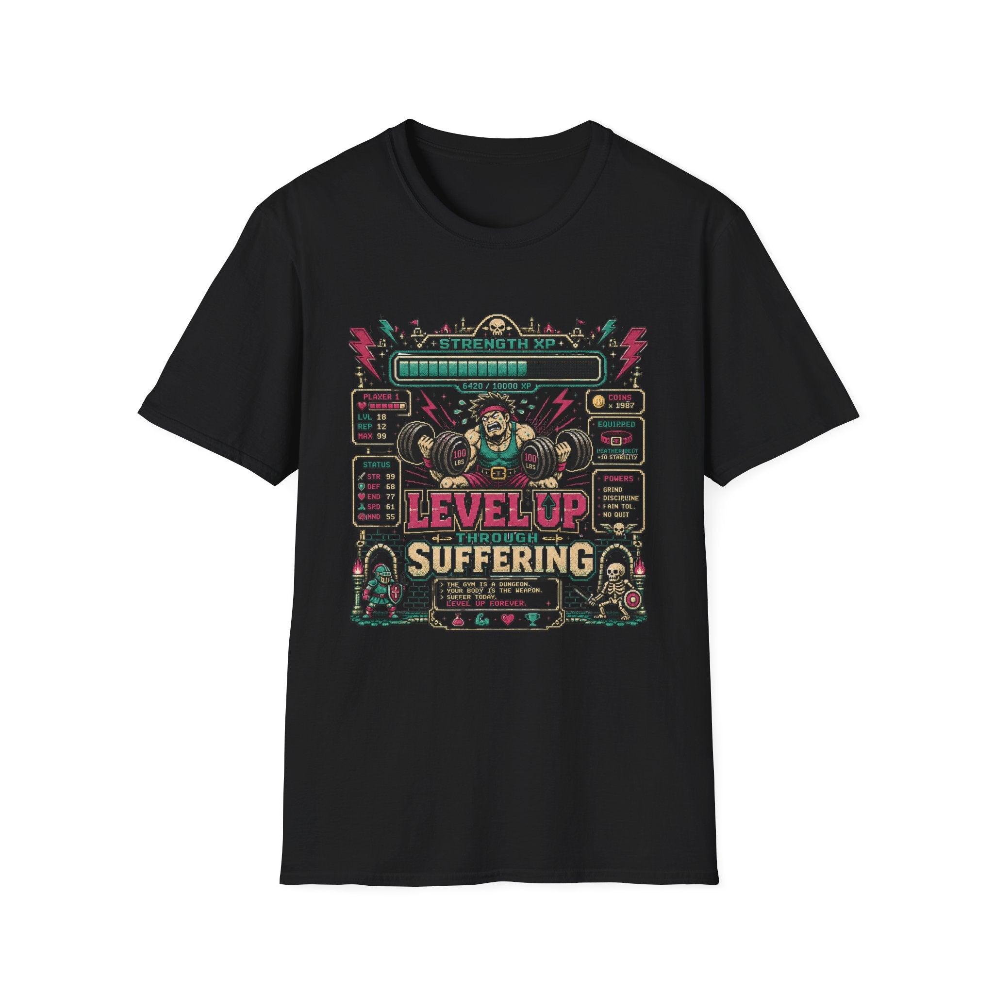 Level Up Suffering Gym T-Shirt