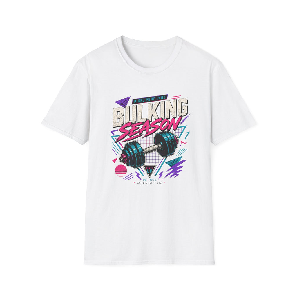Bulking Season T-Shirt - Retro Gym Dumbbell Workout Tee