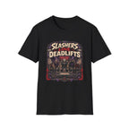 Slasher Gym T‑Shirt - "Slashers Love Deadlifts" Horror Workout Tee