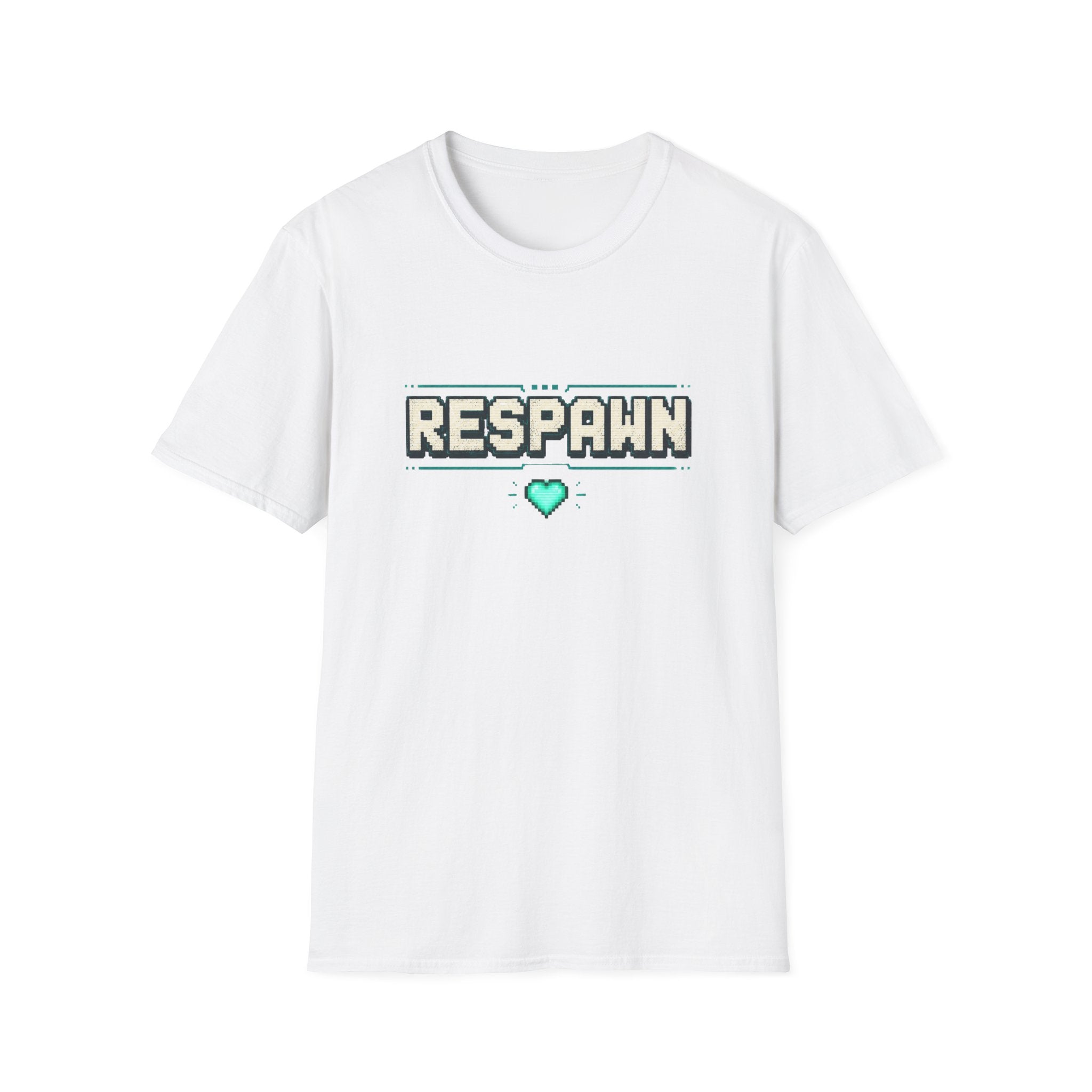 Respawn Gamer T-Shirt - Retro Pixel Heart Gaming Tee
