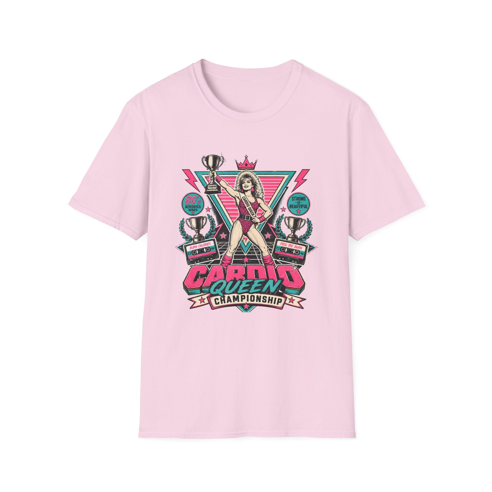 Cardio Queen T-Shirt - Women’s Fitness Champion Graphic Tee