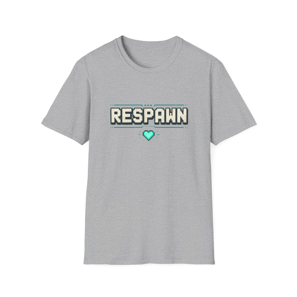 Respawn Gamer T-Shirt - Retro Pixel Heart Gaming Tee
