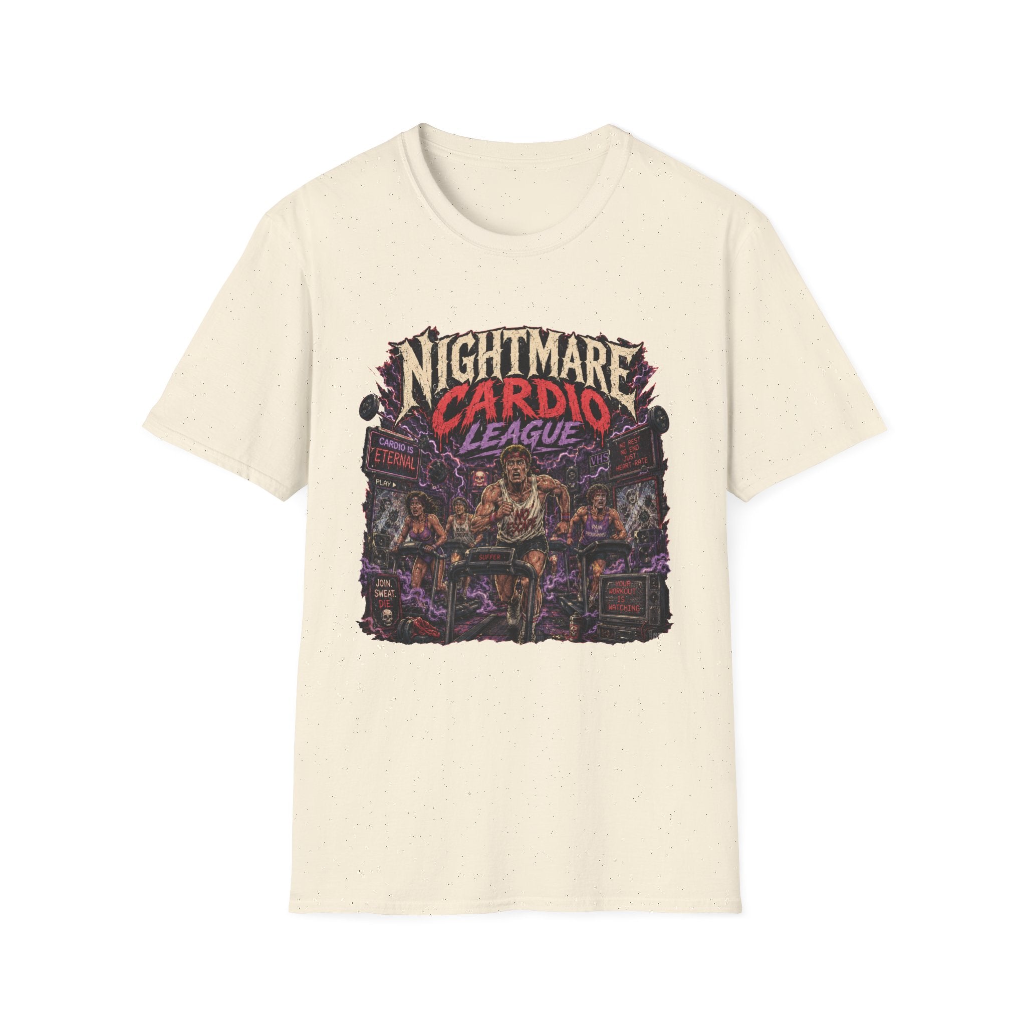 Nightmare Cardio League T-Shirt - Horror Workout Graphic Tee