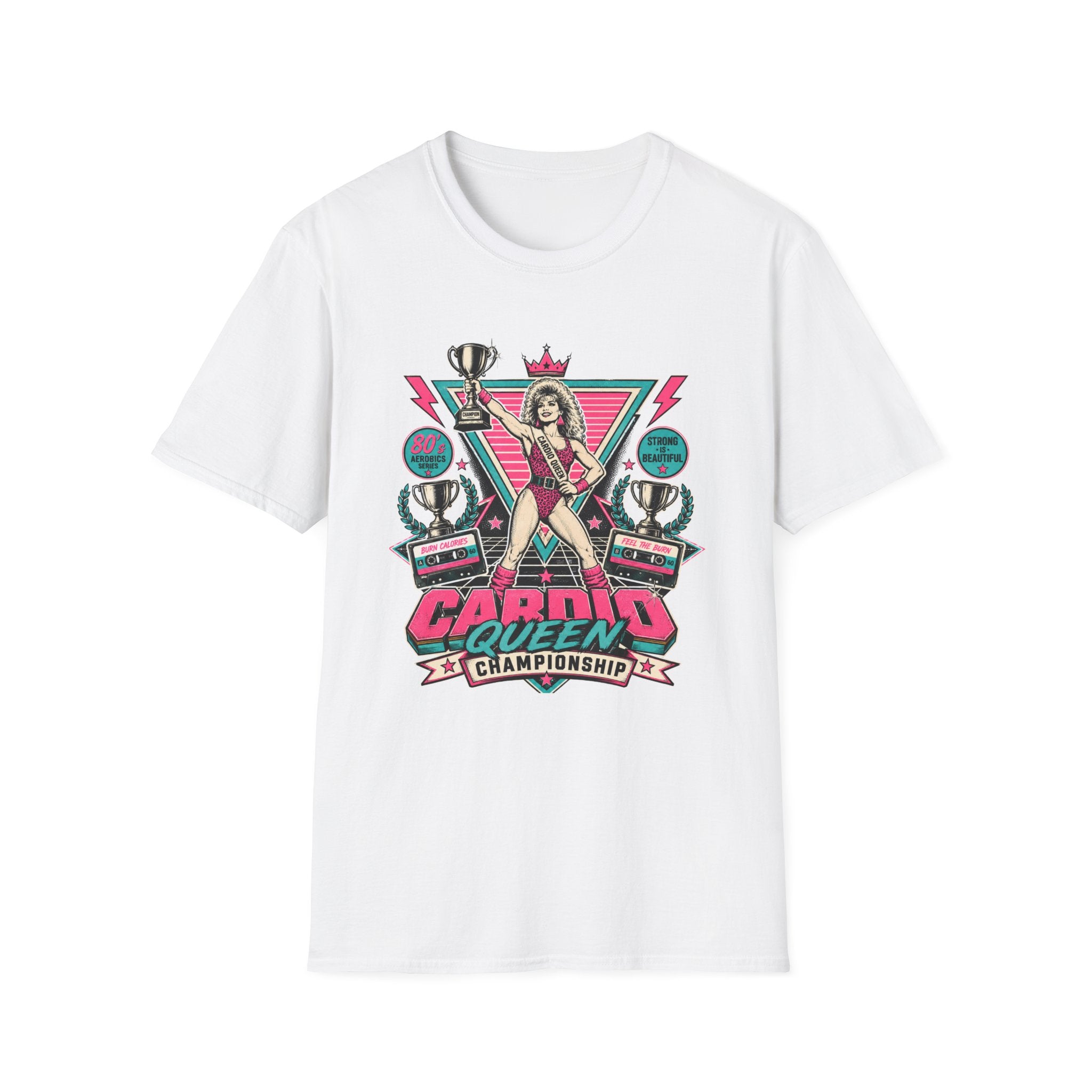 Cardio Queen T-Shirt - Women’s Fitness Champion Graphic Tee
