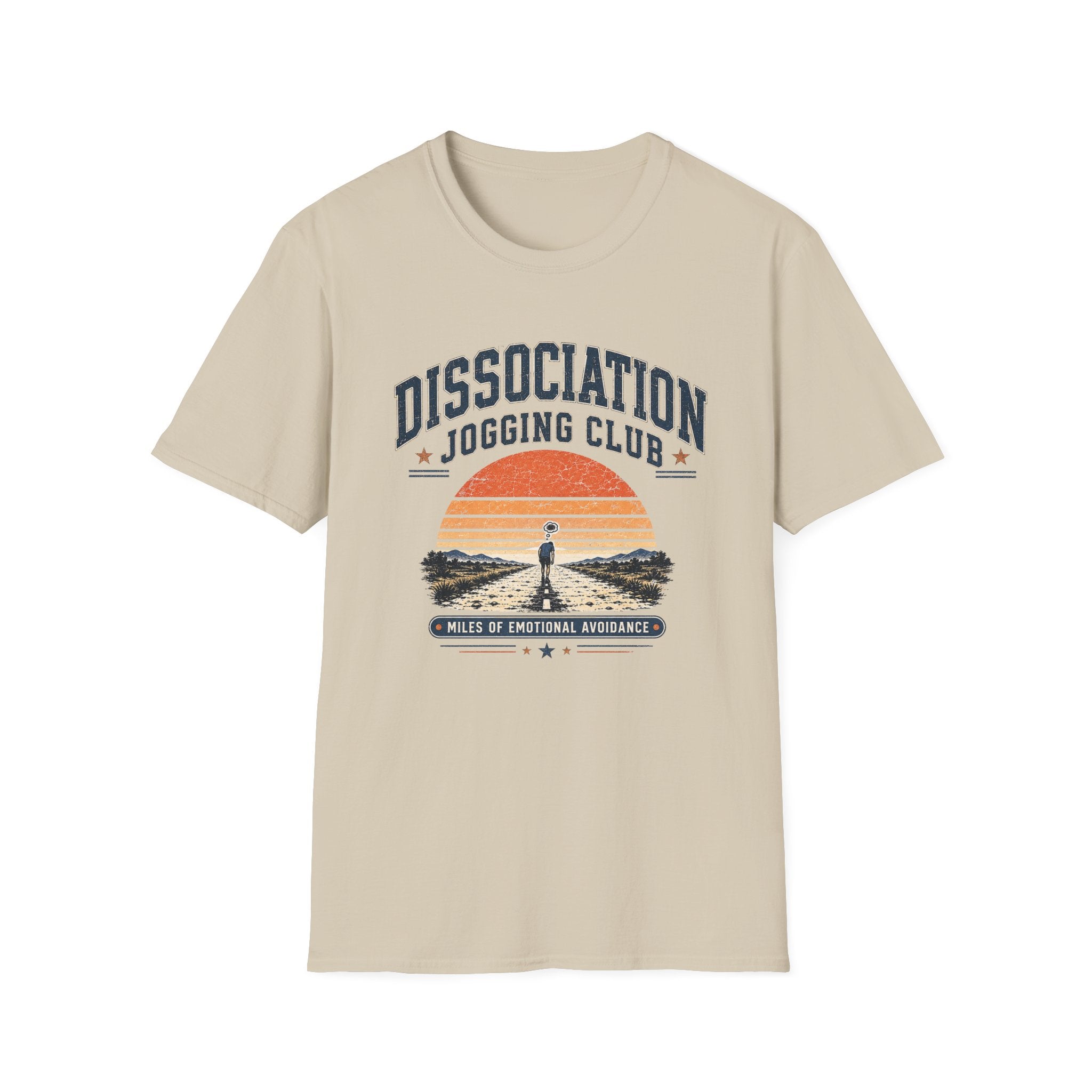 Dissociation Jogging Club T-Shirt - "Miles of Emotional Avoidance"