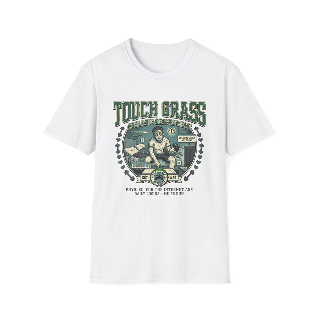 'Touch Grass Athletic Department' Vintage Gamer Tee