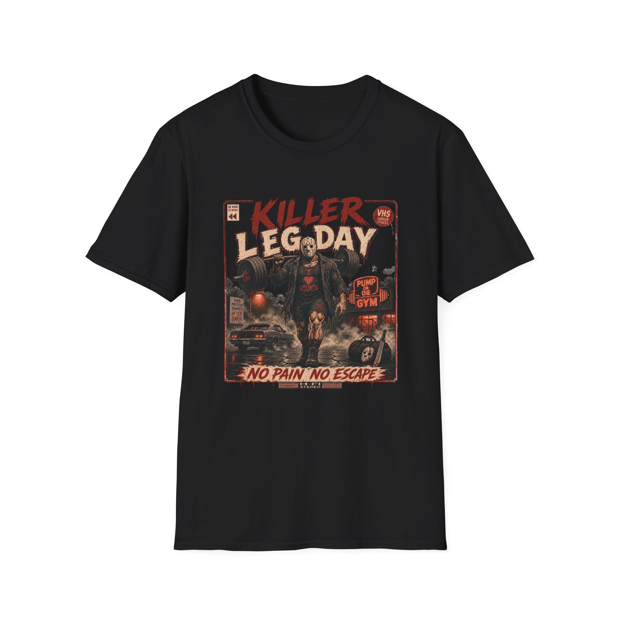 Killer Leg Day T-Shirt  "No Pain, No Escape" Gym Workout Tee