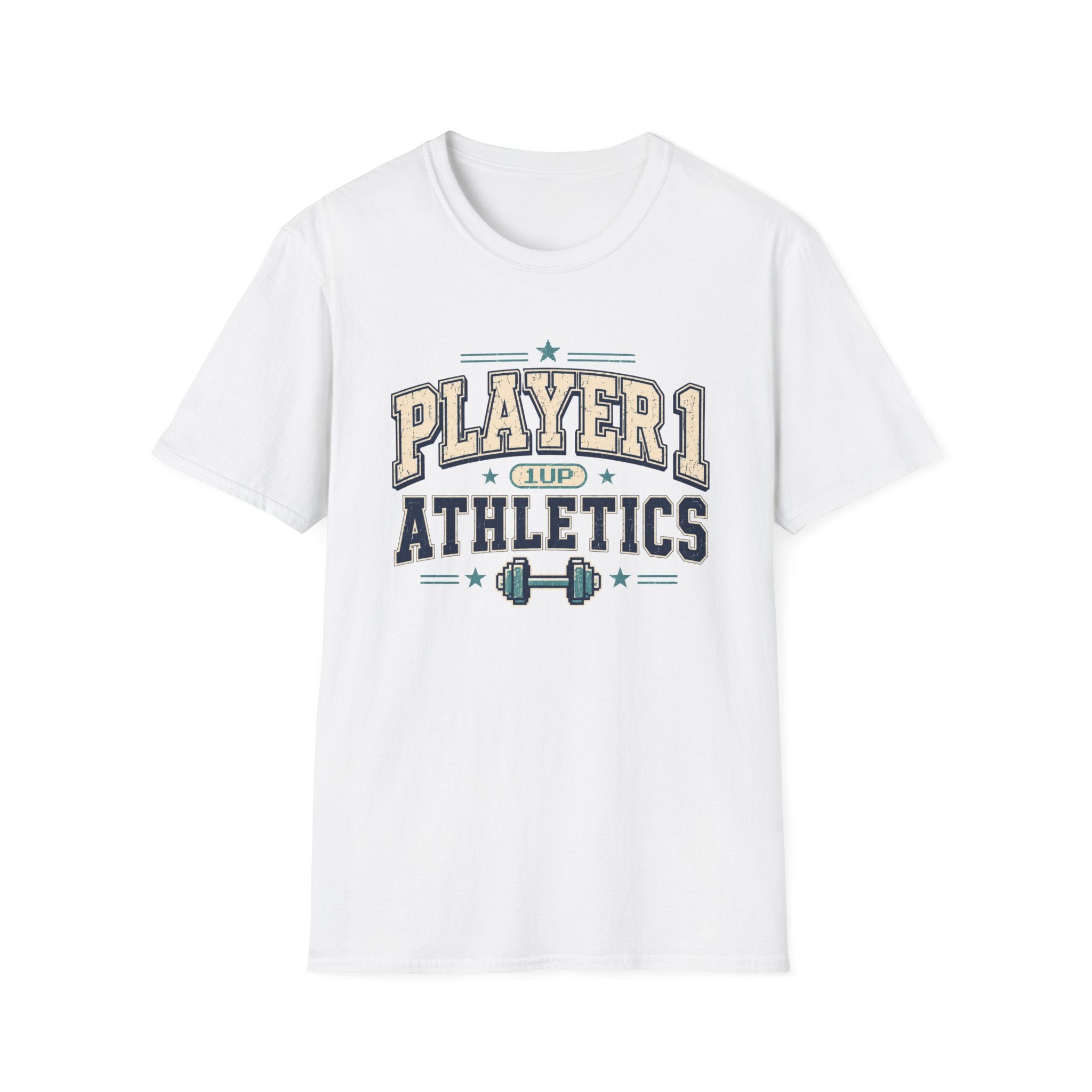 Player 1 Athletics T-Shirt - Vintage Gamer Fitness Tee