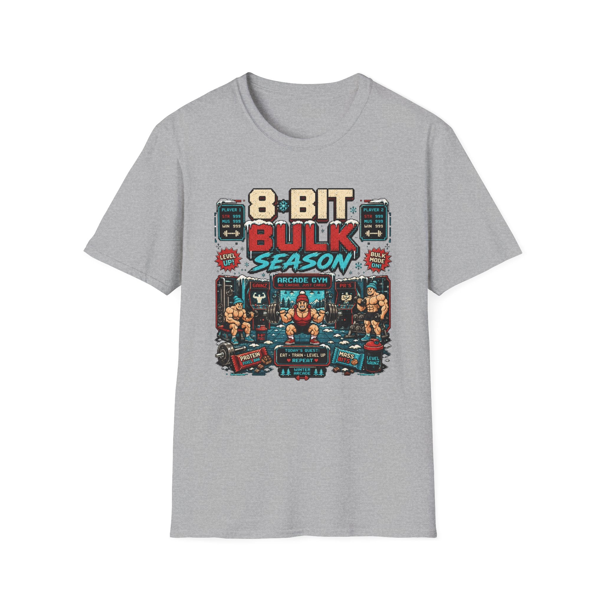 8-Bit Bulk Season T-Shirt - Retro Arcade Gym Gamer Tee