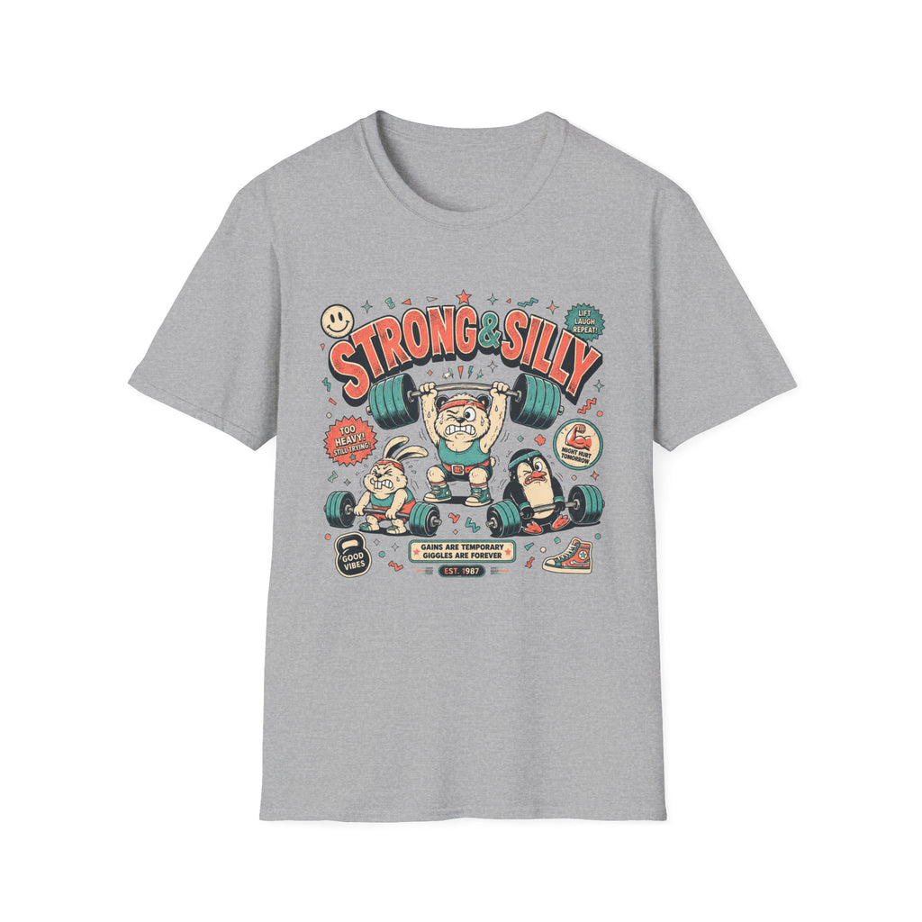 Strong & Silly T-Shirt - Cute Weightlifting Fitness Tee