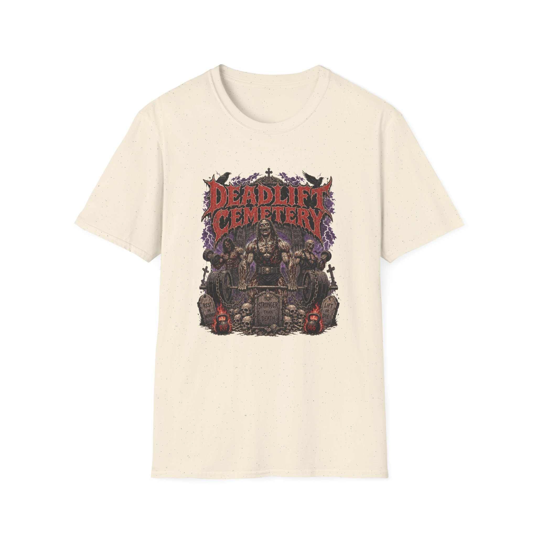 Deadlift Cemetery T-Shirt - Heavy Metal Gym Motivation Tee