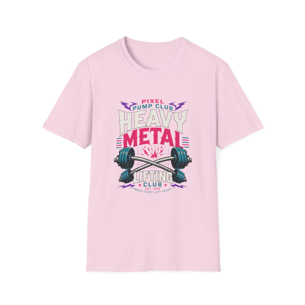Heavy Metal Lifting Club T-Shirt - Pixel Pump Club Gym Tee