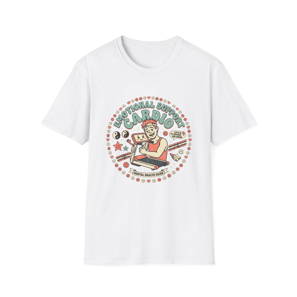 Emotional Support Cardio T-Shirt - Funny Gym Workout Tee