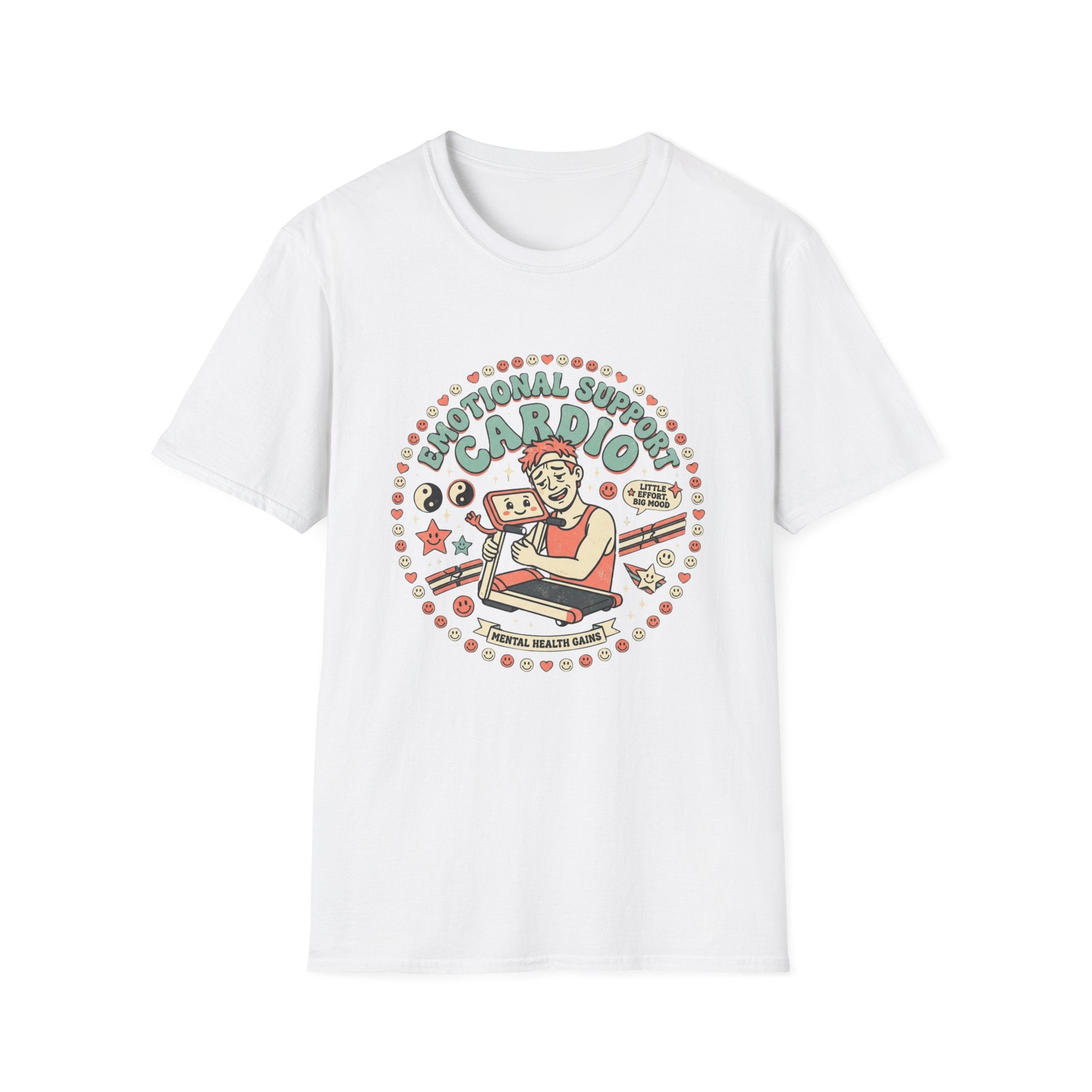 Emotional Support Cardio T-Shirt - Funny Gym Workout Tee