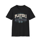 Player 1 Athletics T-Shirt - Vintage Gamer Fitness Tee