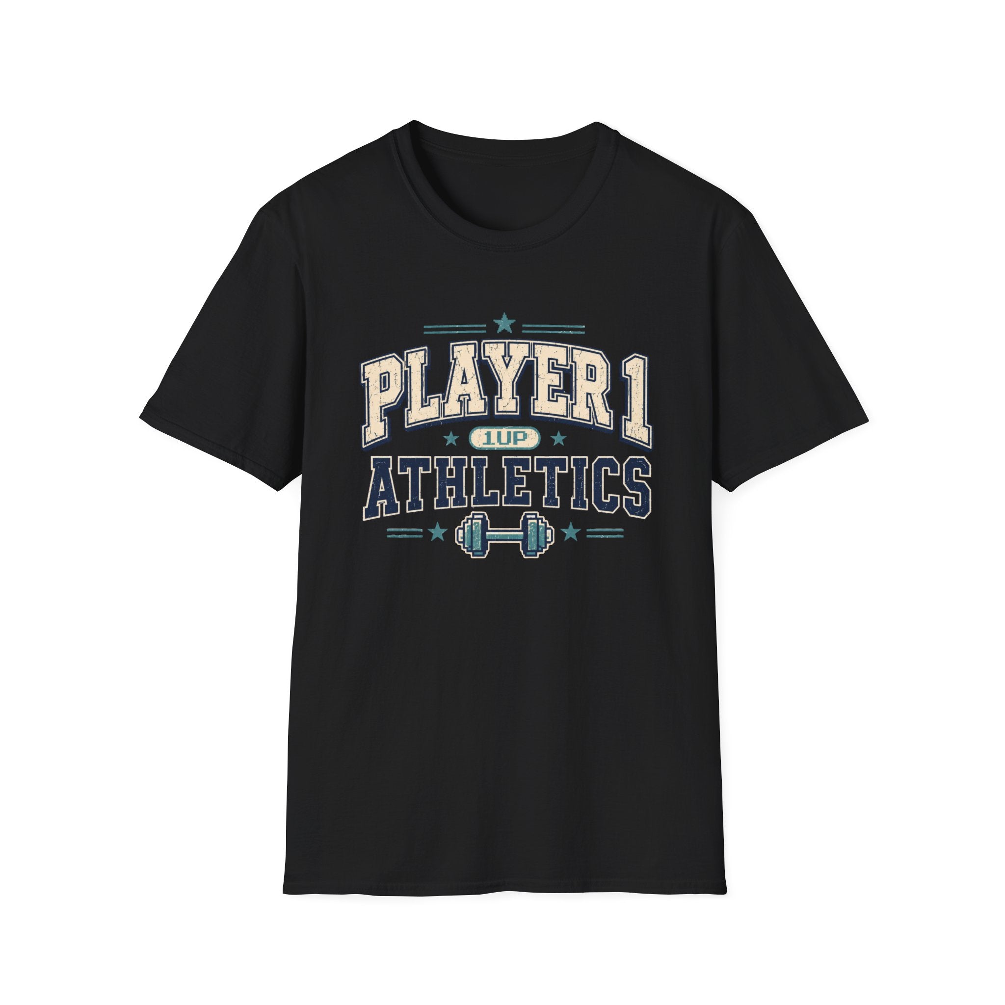 Player 1 Athletics T-Shirt - Vintage Gamer Fitness Tee