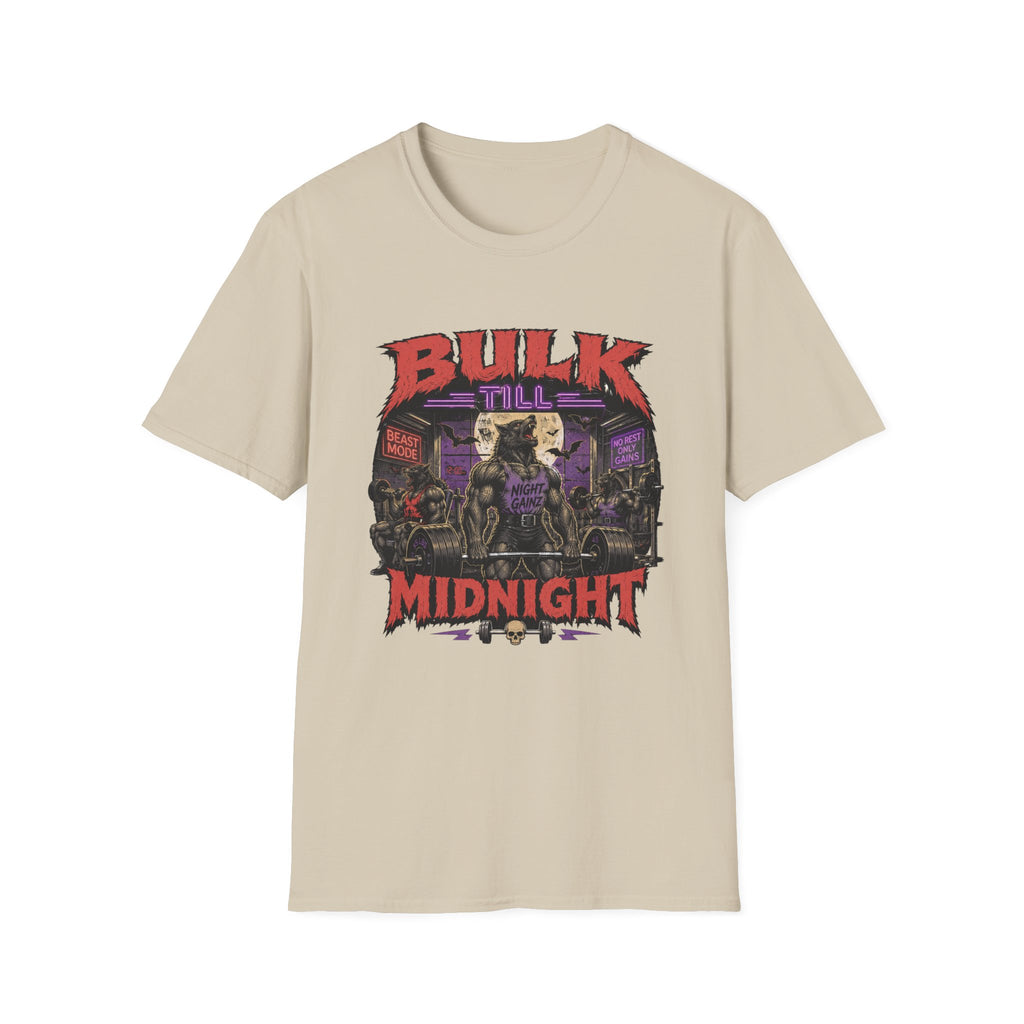 Bulk Till Midnight T-Shirt - Gym Beast Mode Workout Tee