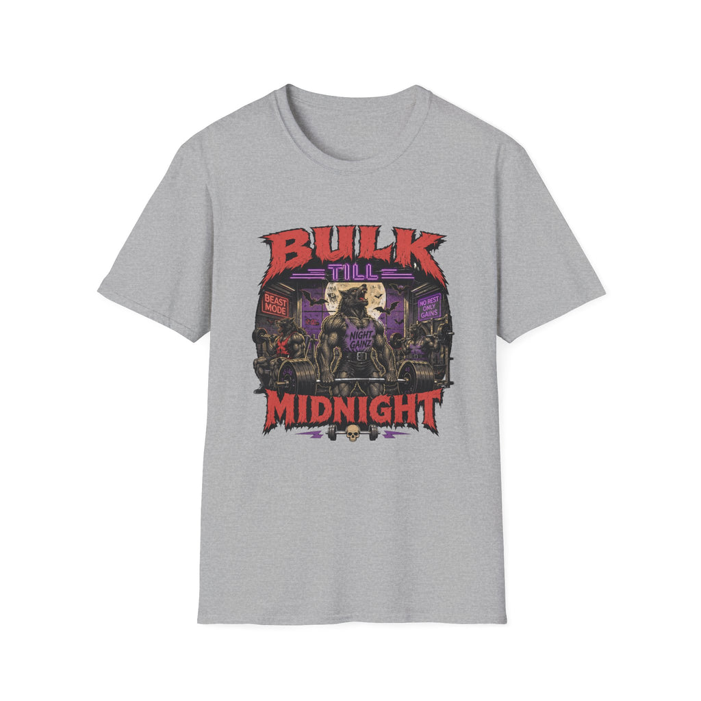 Bulk Till Midnight T-Shirt - Gym Beast Mode Workout Tee