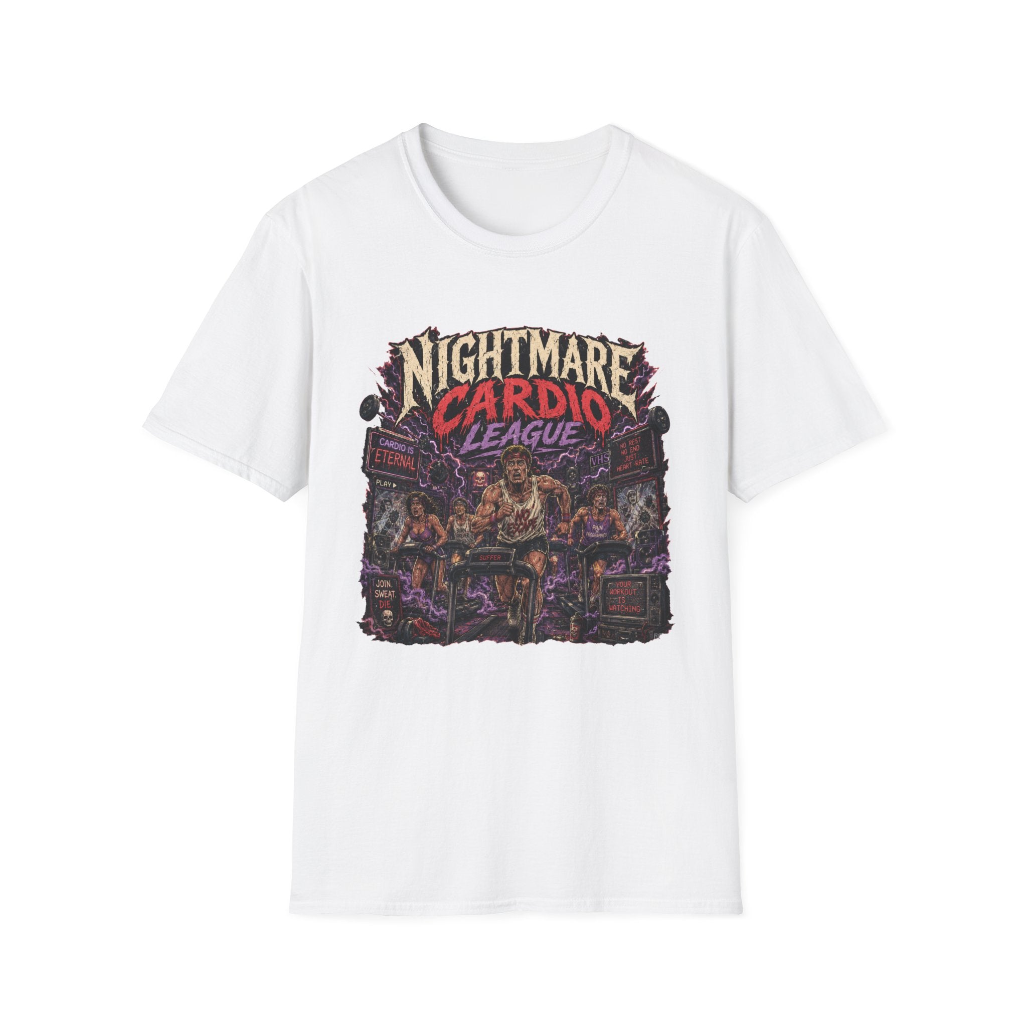 Nightmare Cardio League T-Shirt - Horror Workout Graphic Tee