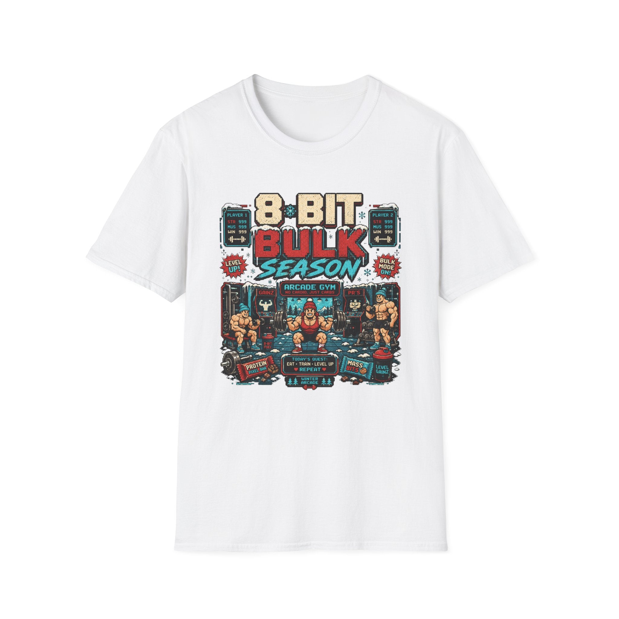 8-Bit Bulk Season T-Shirt - Retro Arcade Gym Gamer Tee