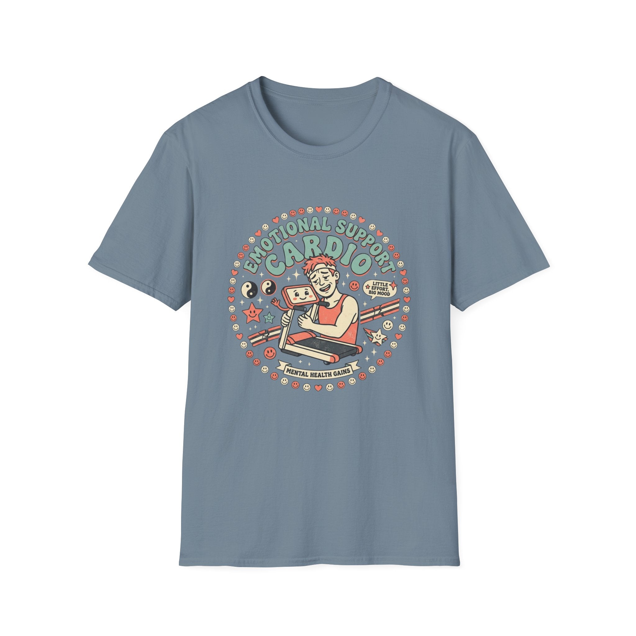 Emotional Support Cardio T-Shirt - Funny Gym Workout Tee