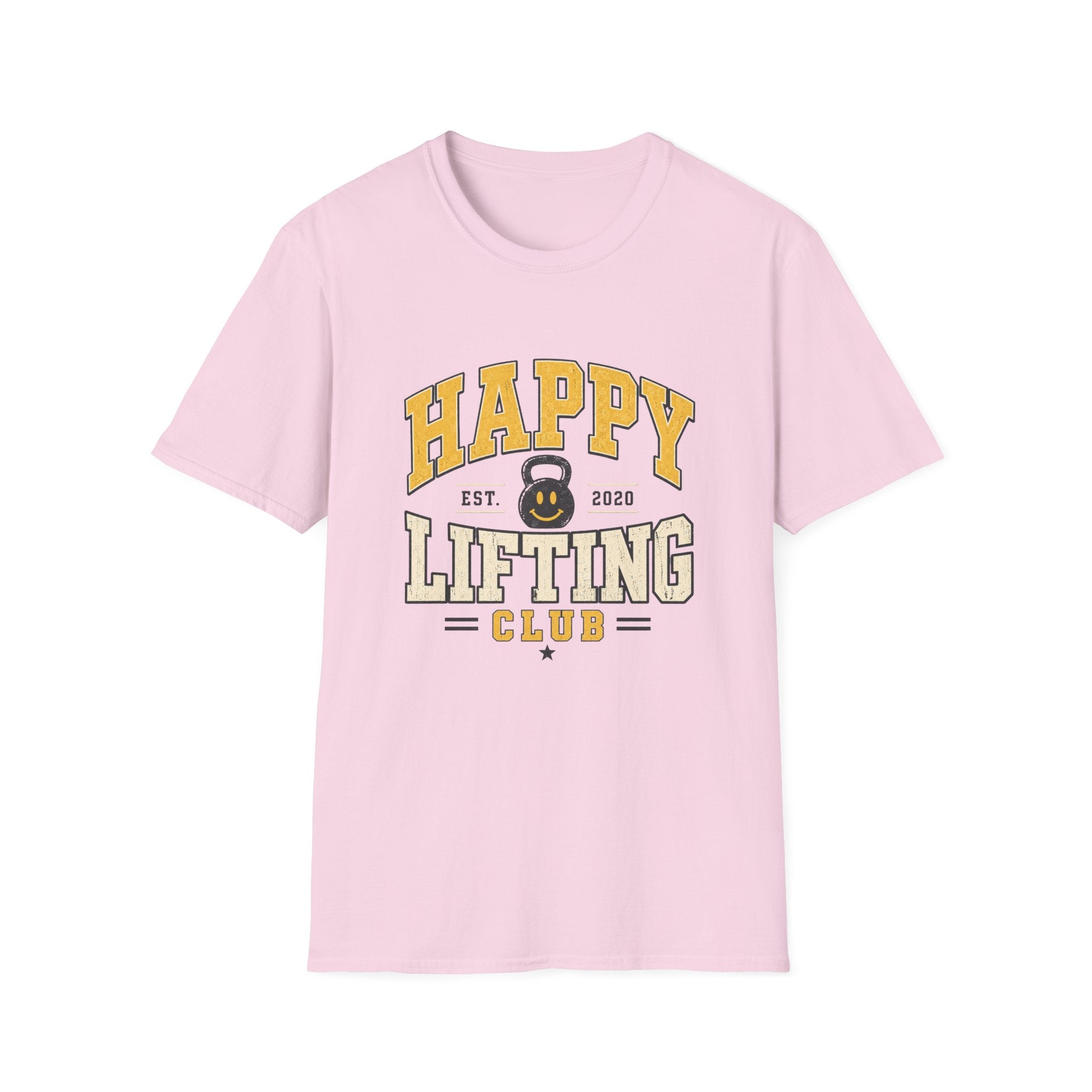 Happy Lifting Club T-Shirt – Kettlebell Gym Workout Tee