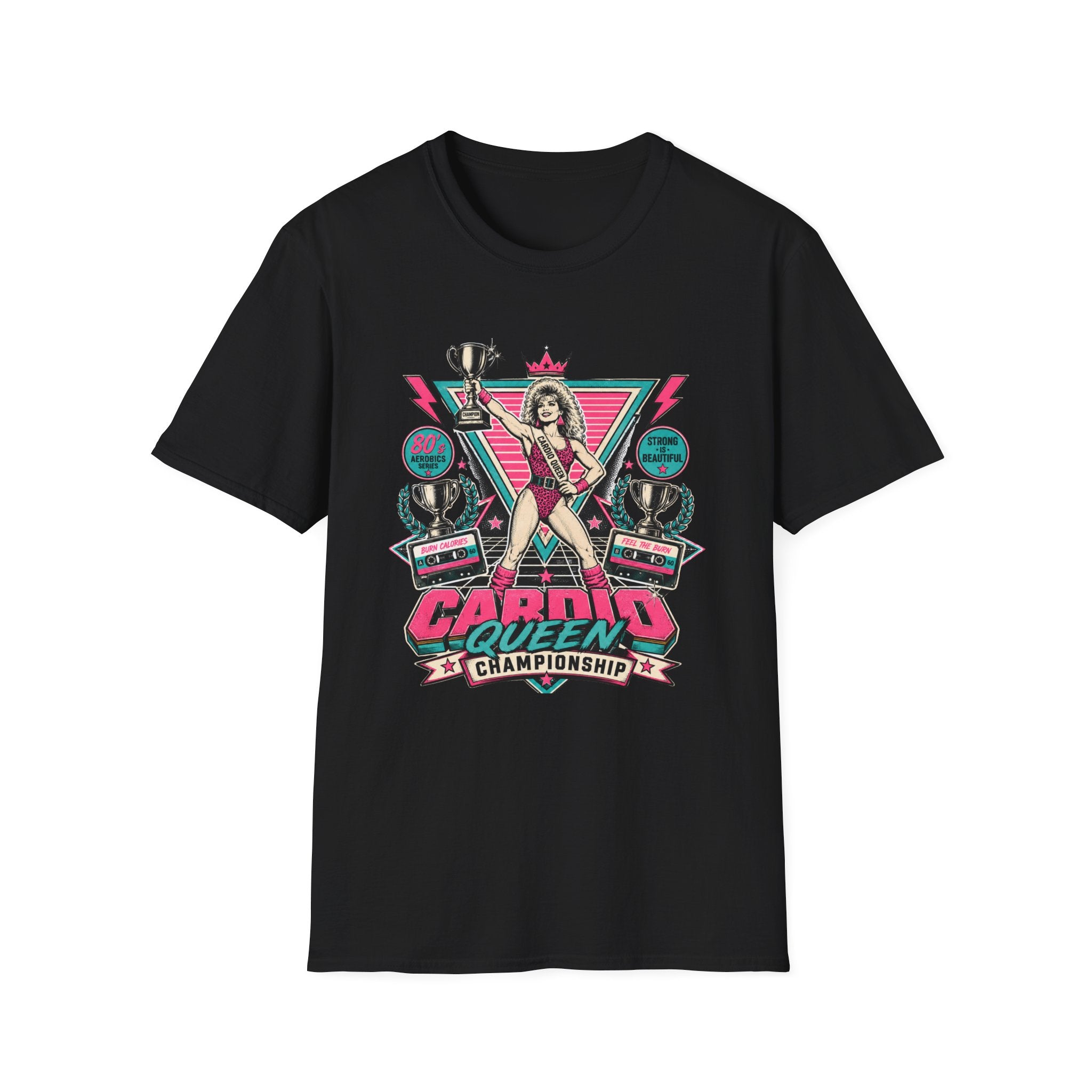 Cardio Queen T-Shirt - Women’s Fitness Champion Graphic Tee