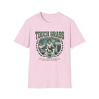 Retro Athletic 'Touch Grass' Graphic Tee for Gamers & Introverts