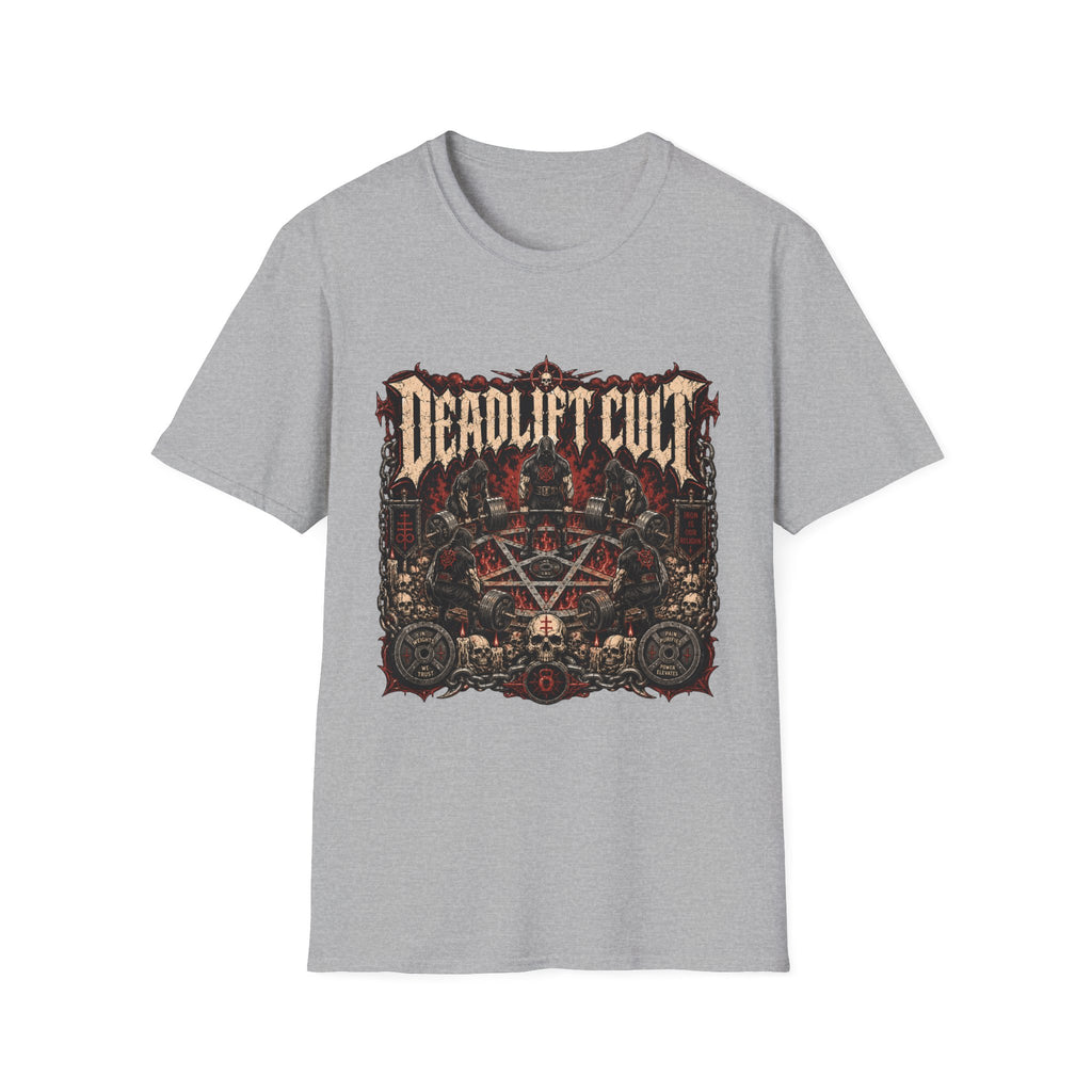 Deadlift Cult T-Shirt - Heavy Metal Gym Tee for Weightlifting Fans