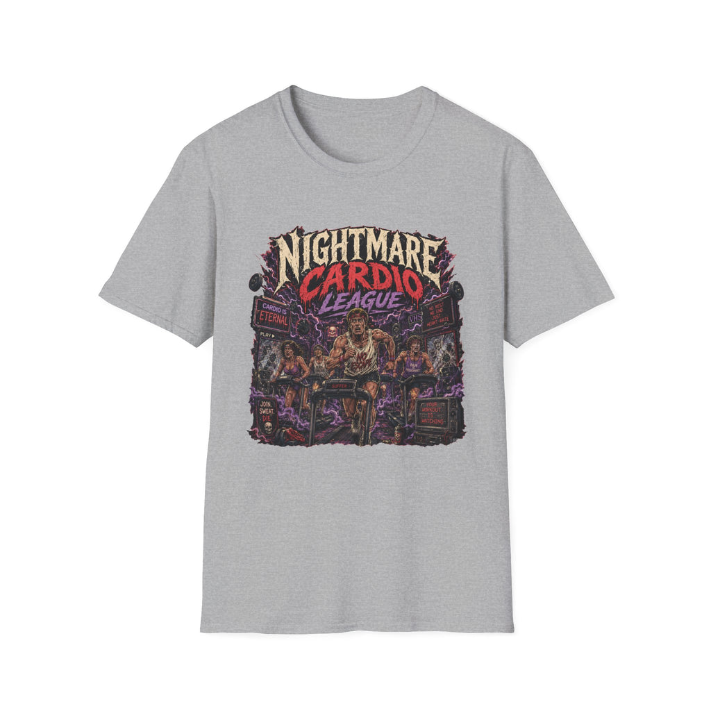 Nightmare Cardio League T-Shirt - Horror Workout Graphic Tee