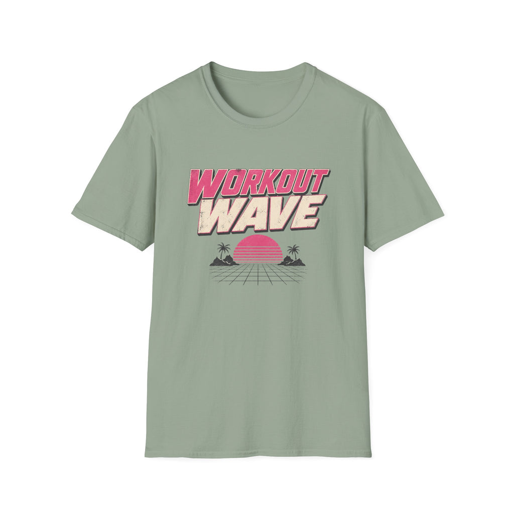 Workout Wave T-Shirt - Retro 80s Vaporwave Fitness Tee