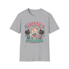 Cute But Strong T-Shirt - Kawaii Weightlifting Cat Gym Tee