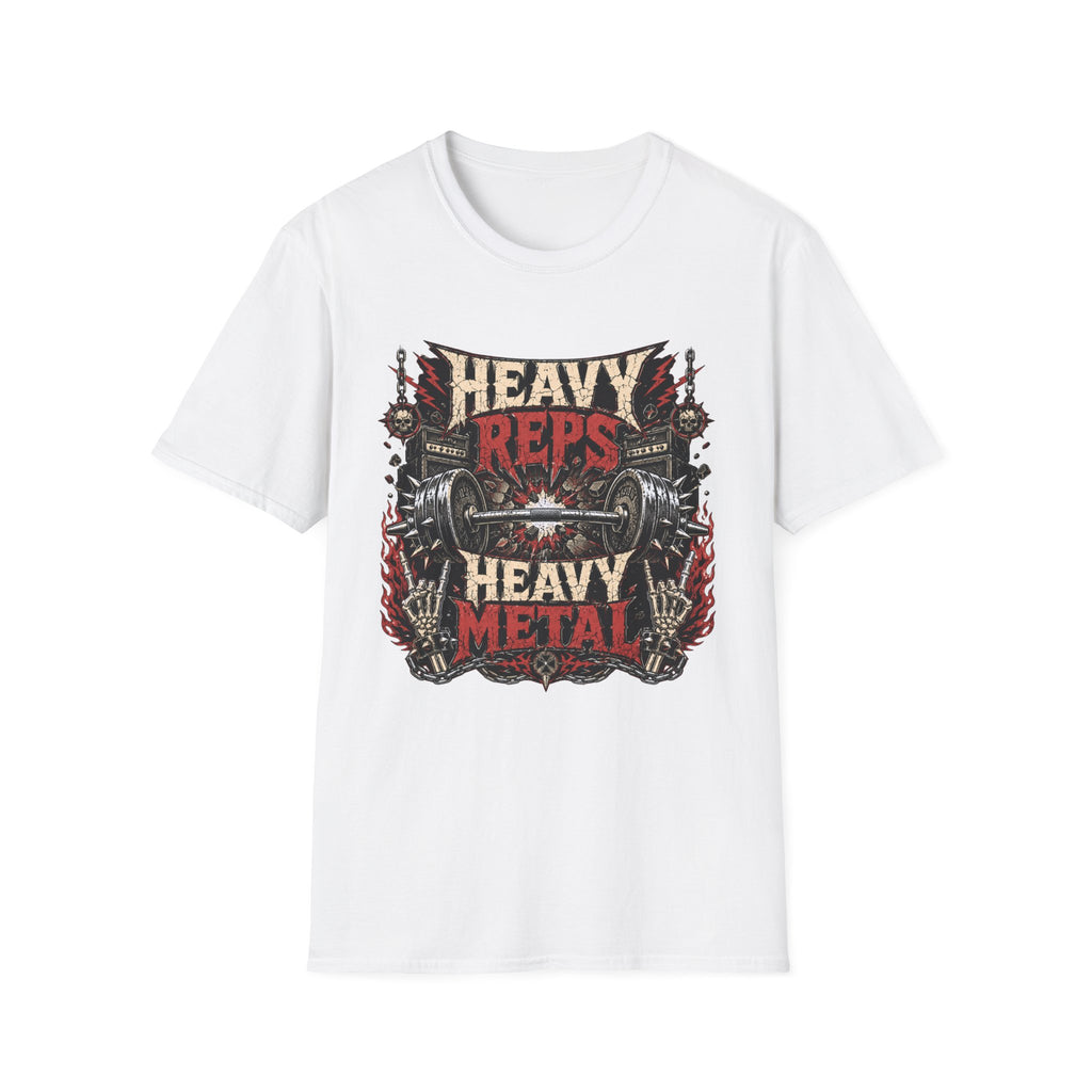 Heavy Reps Heavy Metal T-Shirt - Weightlifting Gym Tee