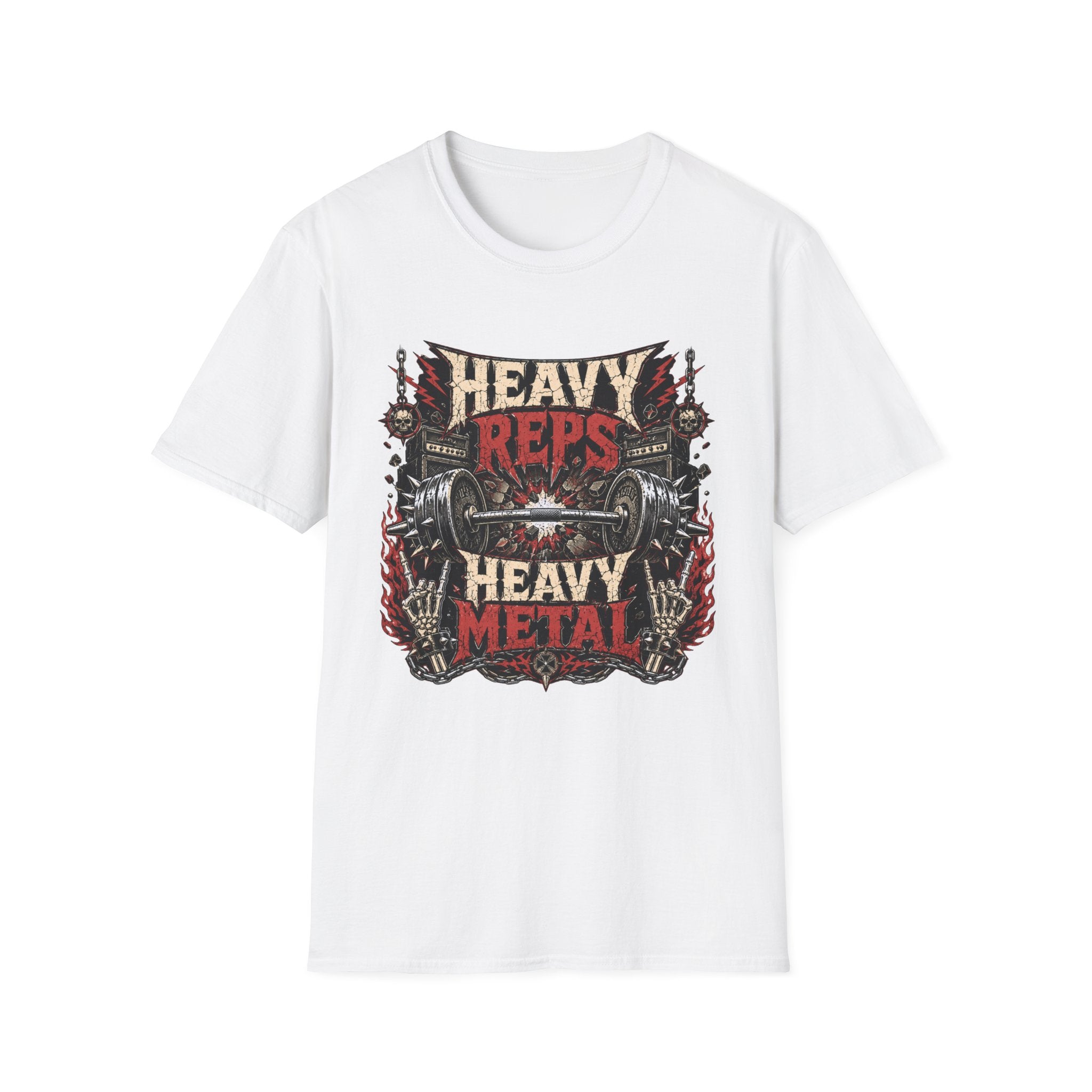 Heavy Reps Heavy Metal T-Shirt - Weightlifting Gym Tee